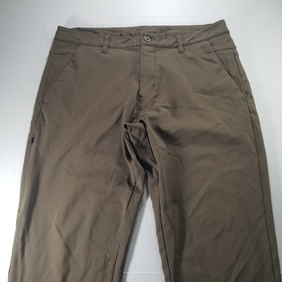 BYLT Everyday 2.0 Pants Men's Large 33 Green Chino Performance Golf Stretch 30" - Picture 2 of 11